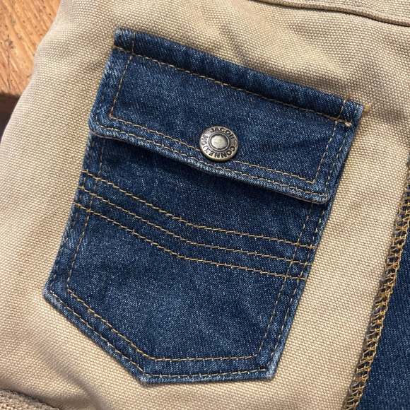 Rustic patchwork denim tote - Picture 8 of 10